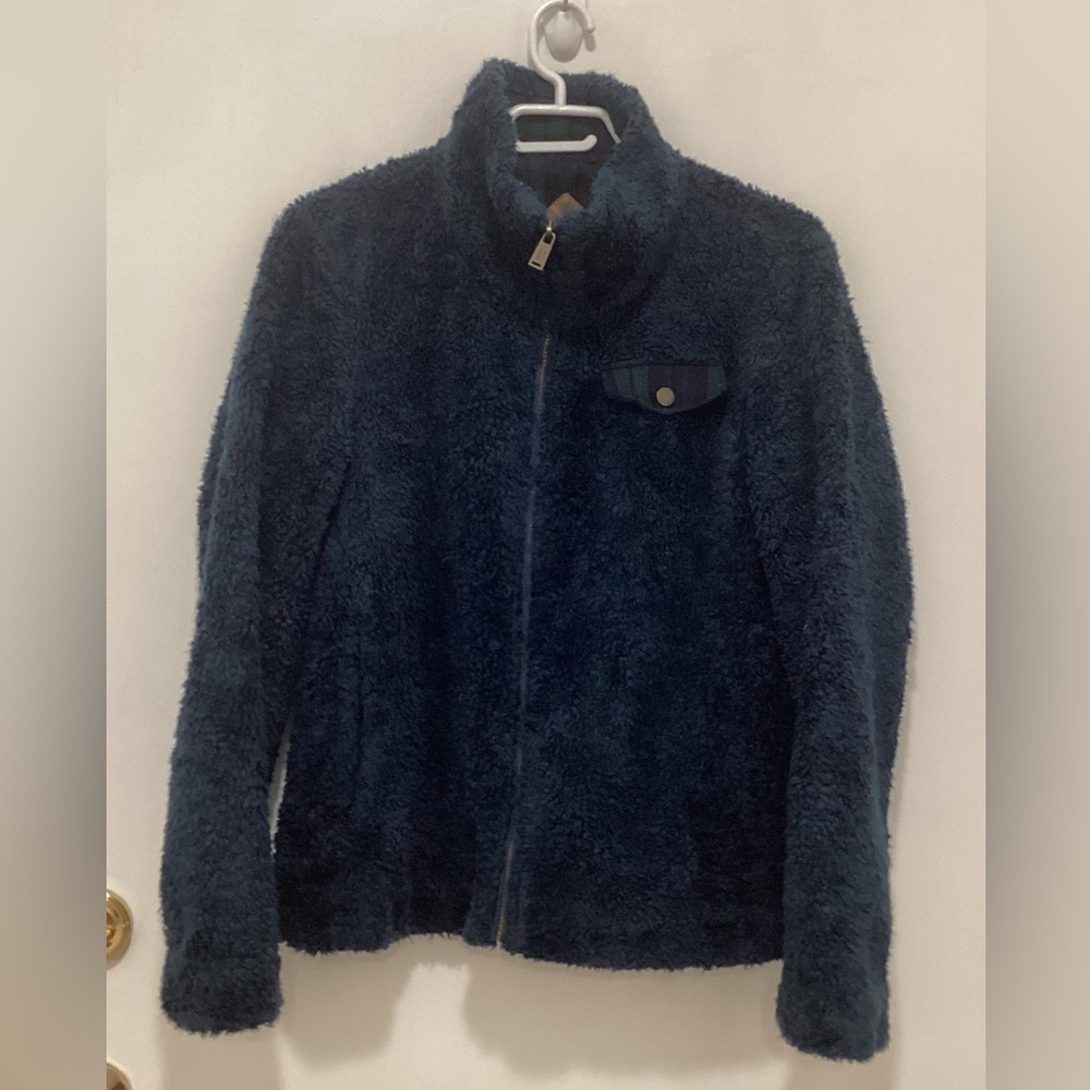Pendleton Fleece Sherpa Full Zip Blue Jacket Women's Size S.